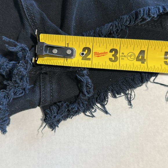 Anthropolpgie BDG High Rise Dree Embroidered Black Denim Shorts - Picture 6 of 15